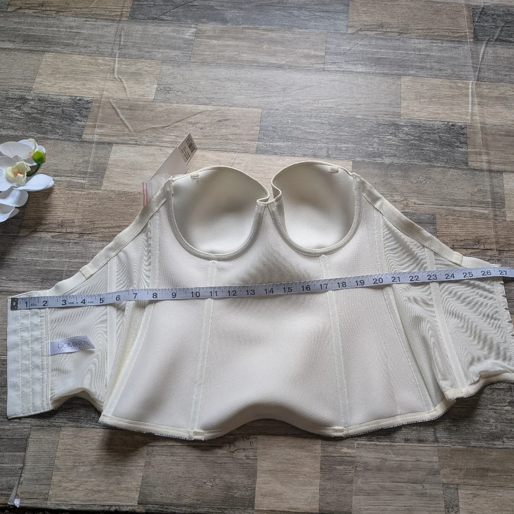 Dominique bone colored lightly lined underwire corset size 36B NWT - Picture 6 of 9